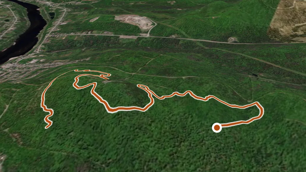 3-D terrain view of Piste Tobique