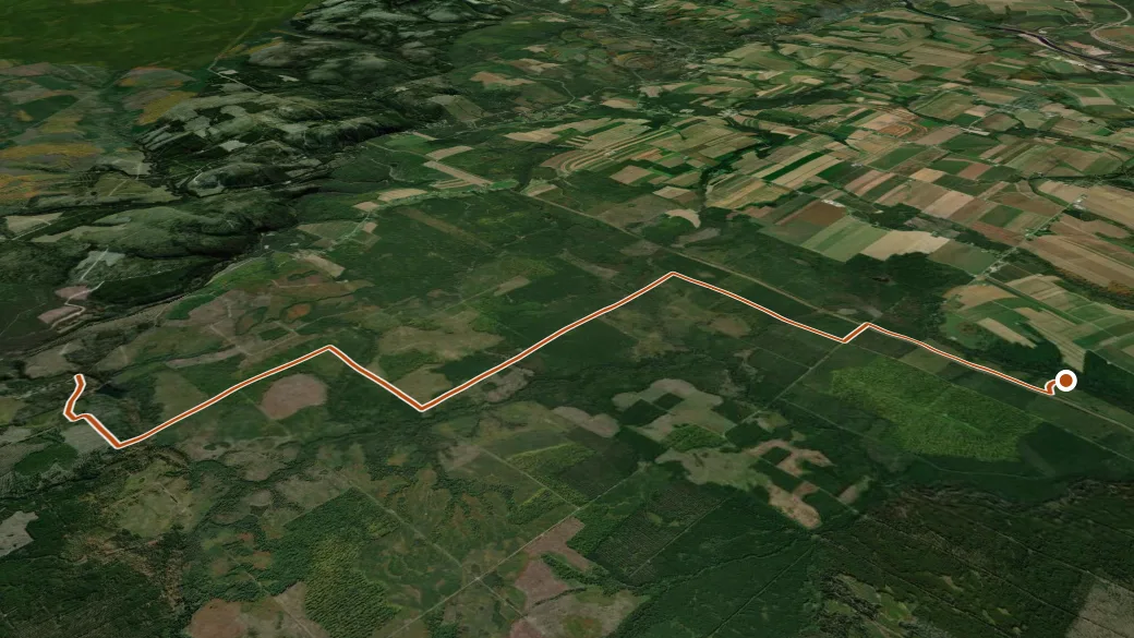 3-D terrain view of Guy Laforge Trail
