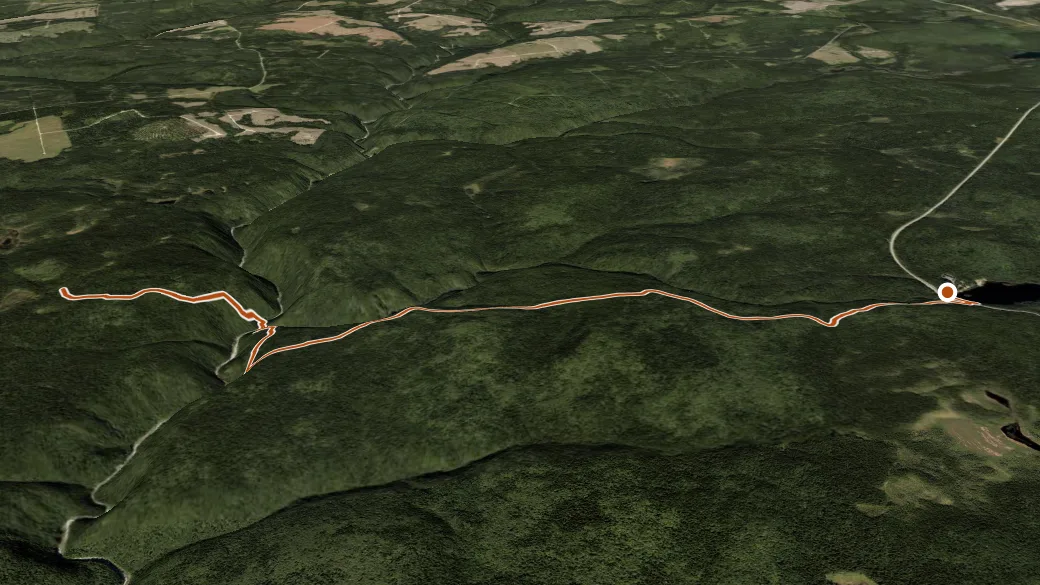 3-D terrain view of Bennett Brook