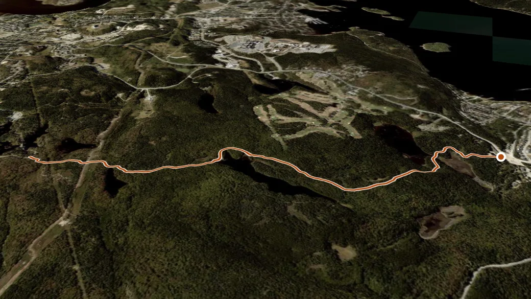 3-D terrain view of Zoo Trail