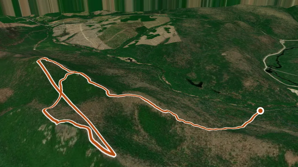 3-D terrain view of Mount / Mont Bailey
