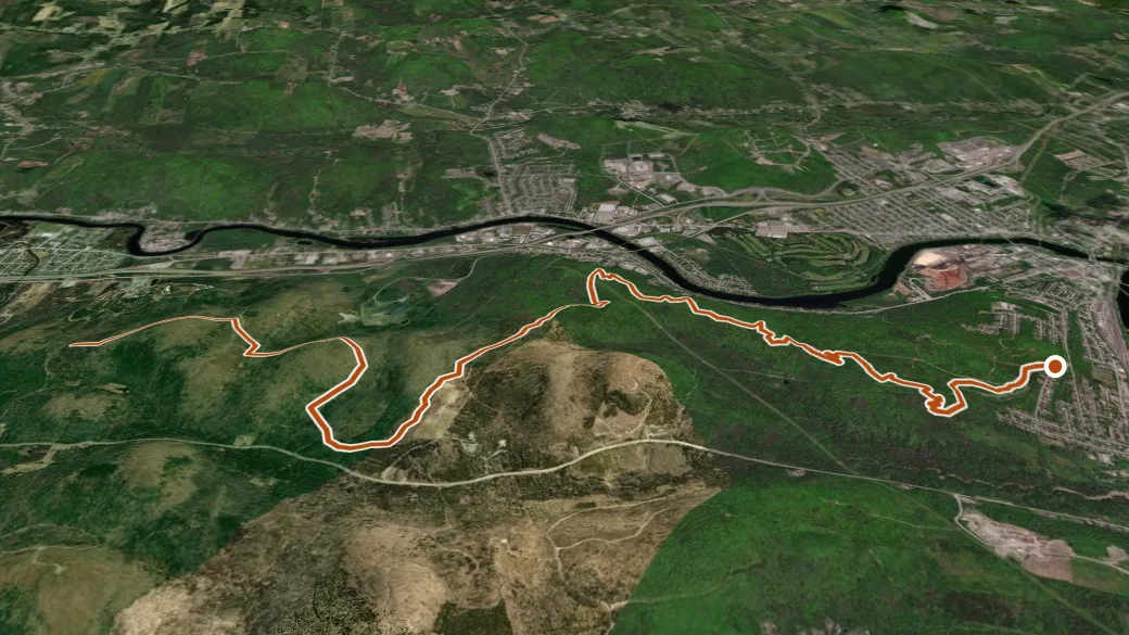 3-D terrain view of Piste Madawaska