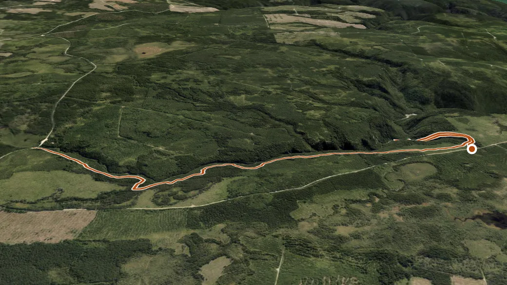 3-D terrain view of Catamount Trail - North