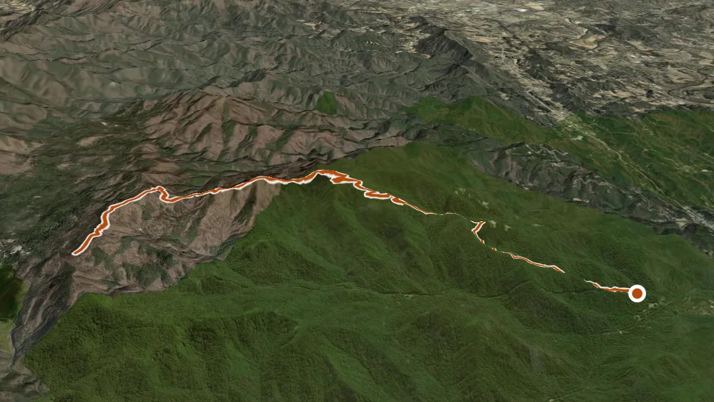 3-D terrain view of Black Mountain