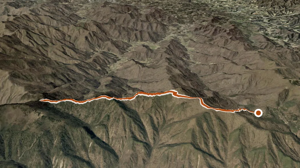 3-D terrain view of Big Butt