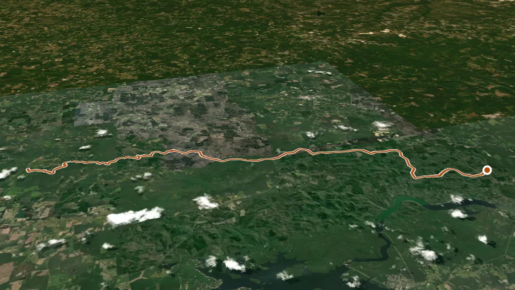 3-D terrain view of Uwharrie Nrt
