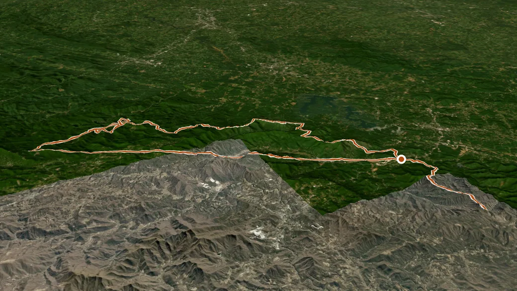 3-D terrain view of Mst - Grandfather Rd