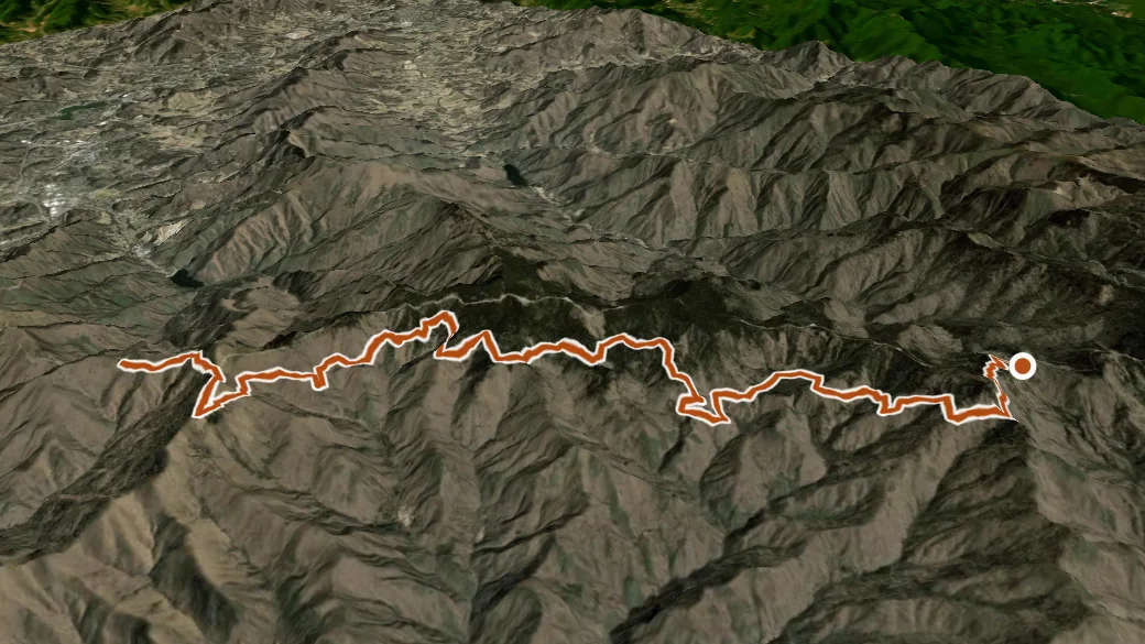 3-D terrain view of Mst - Nantahala Rd