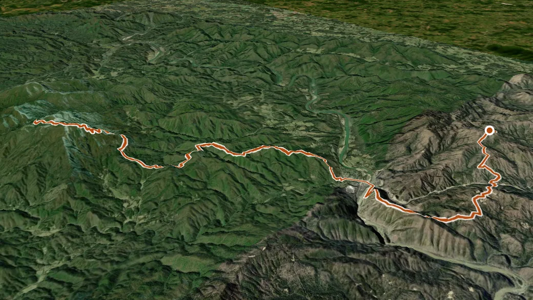 3-D terrain view of Anst - Appalachian Rd