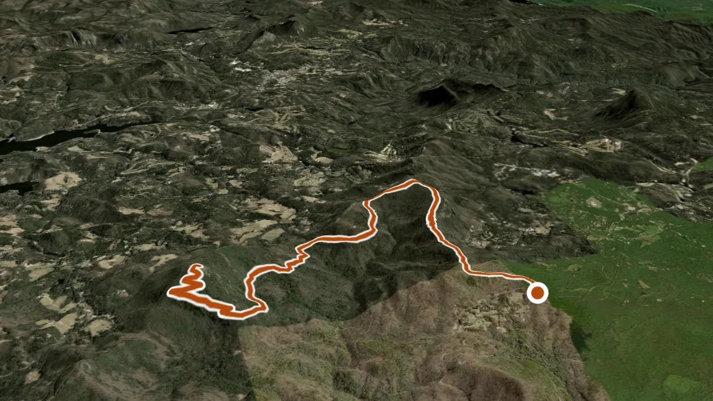 3-D terrain view of Yellow Mountain