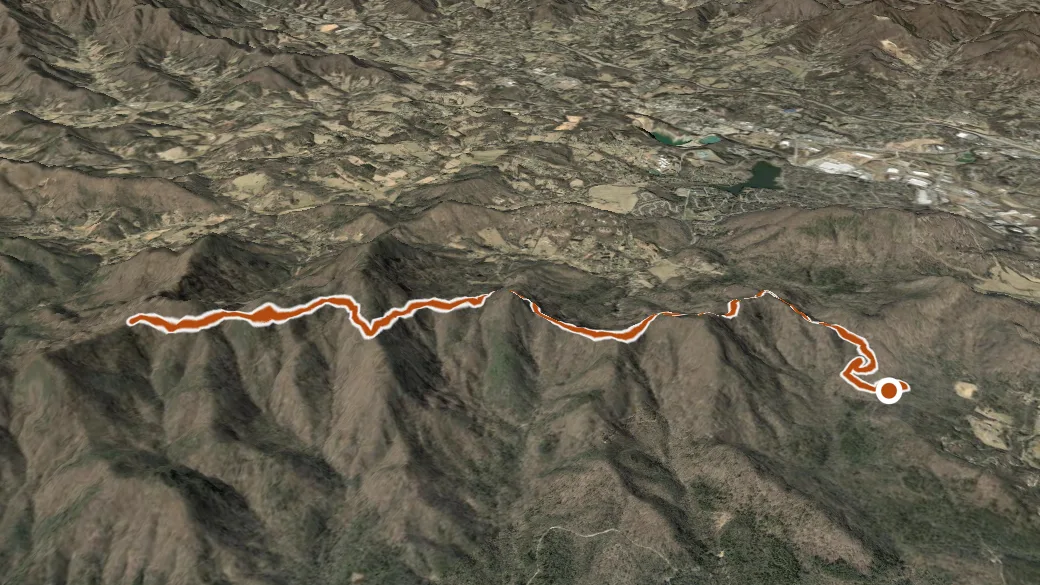 3-D terrain view of North Boundary