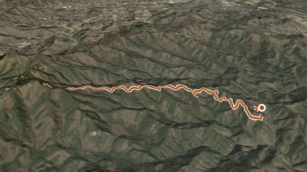 3-D terrain view of Laurel Mountain