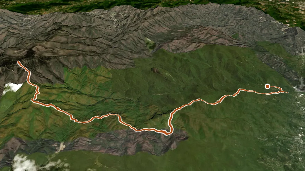 3-D terrain view of Art Loeb Nrt