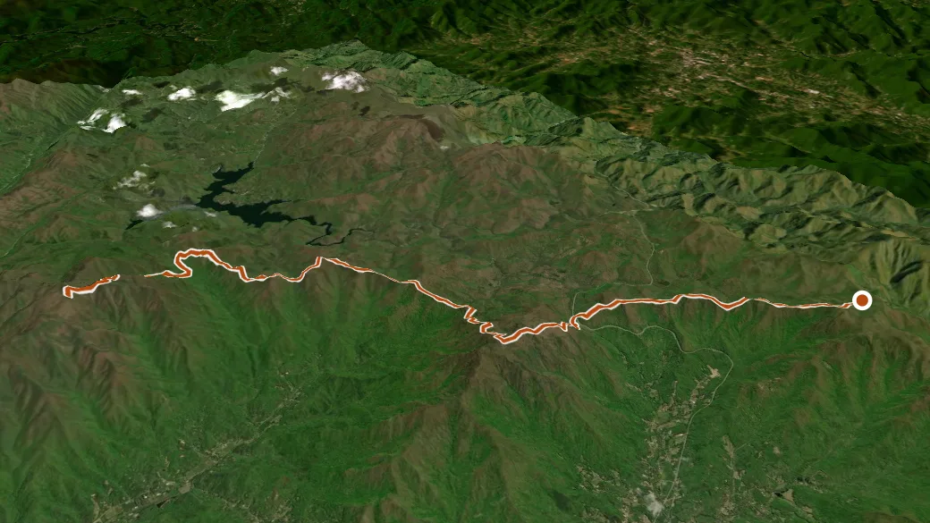 3-D terrain view of Chunky Gal