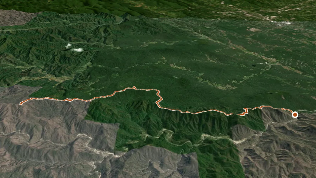 3-D terrain view of Wilson Ridge