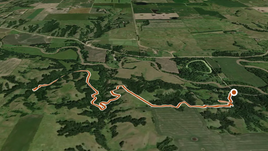 3-D terrain view of Sheyenne State Forest