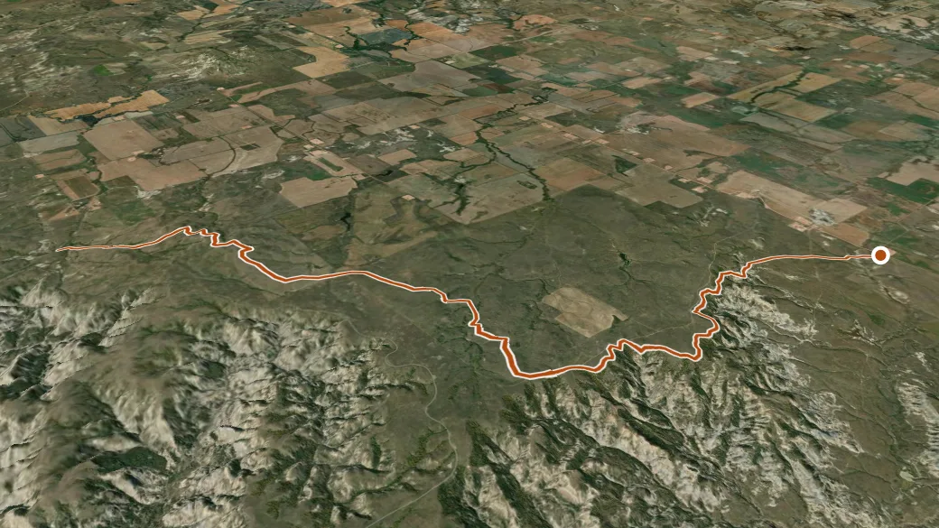 3-D terrain view of Wolf