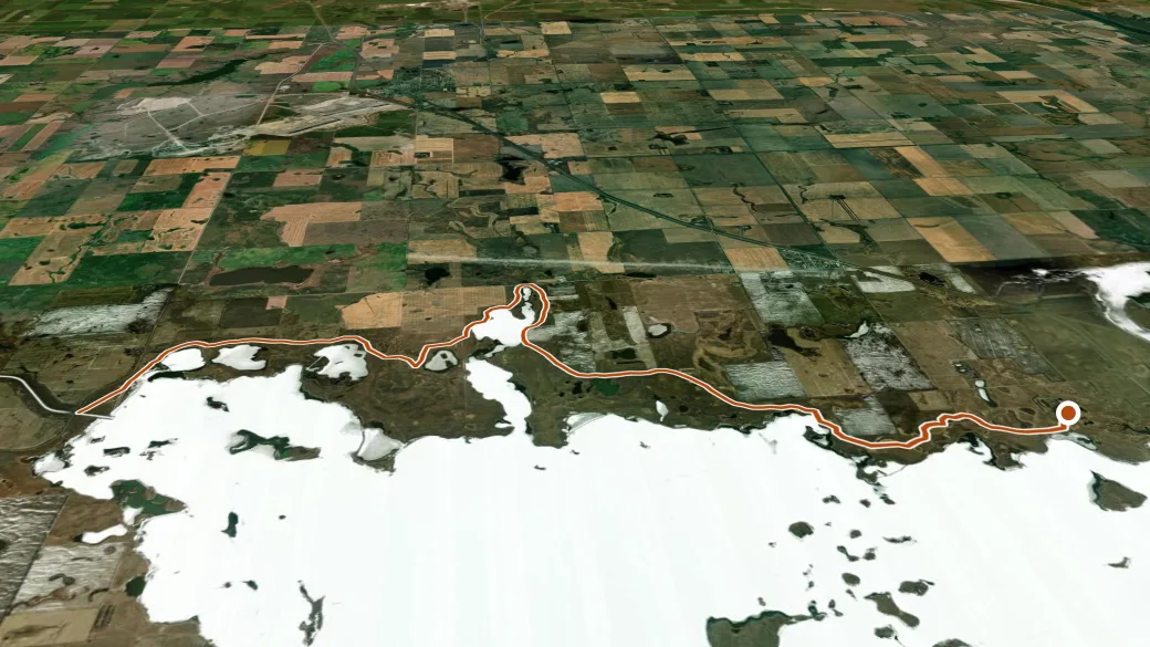 3-D terrain view of North Country National Scenic Trail