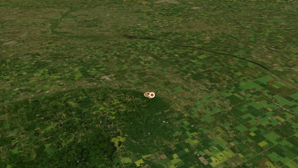 3-D terrain view of Strawberry Lake Trail