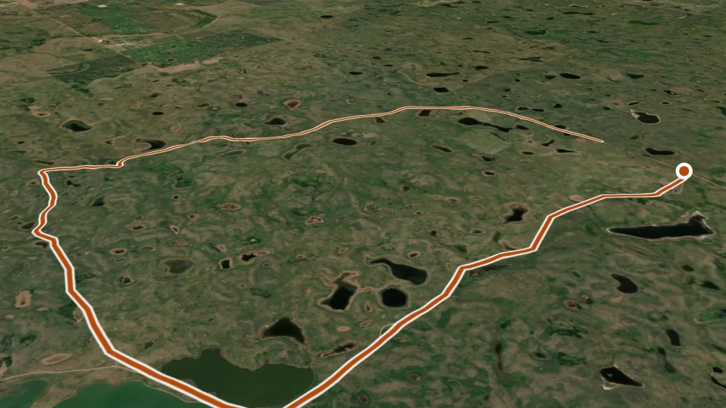 3-D terrain view of National Hiking Trail