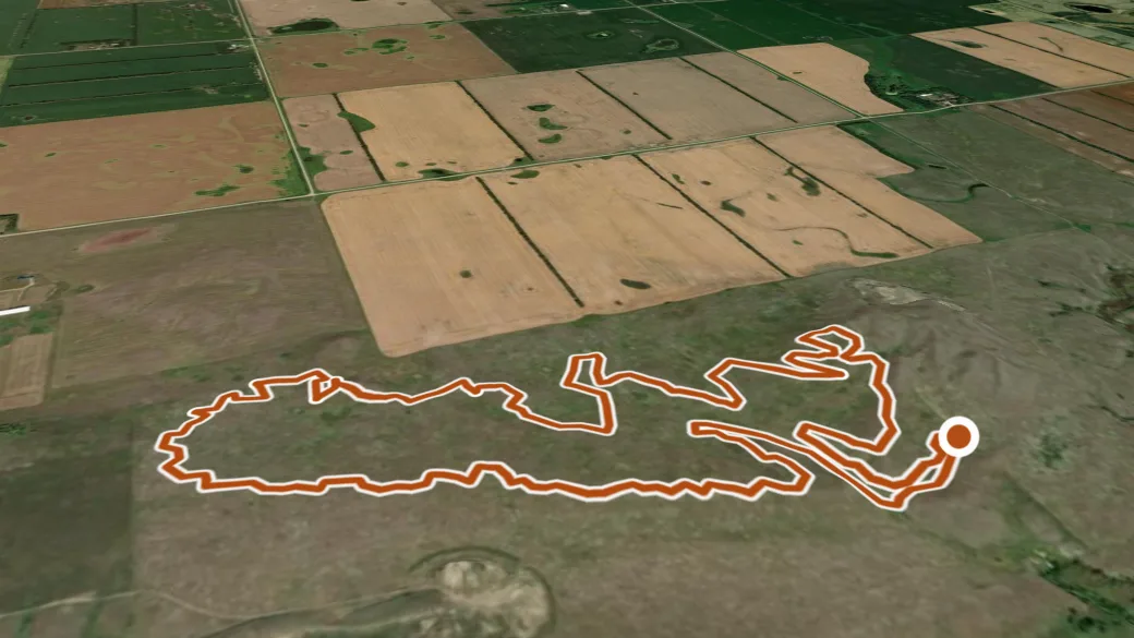 3-D terrain view of Black Butte Back Loop