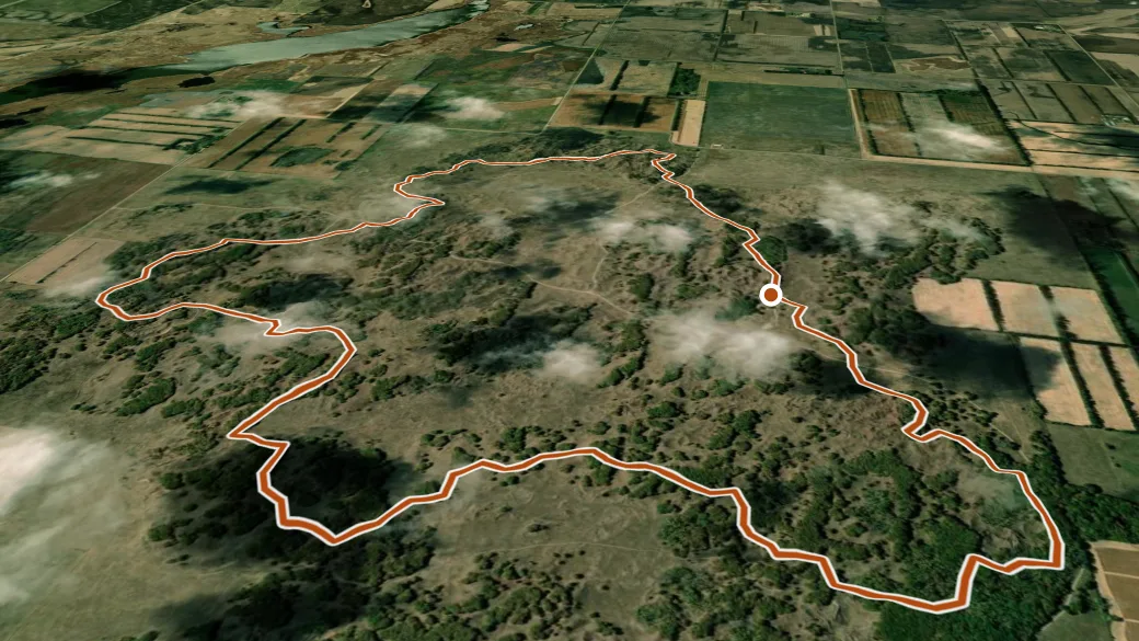 3-D terrain view of Hankinson Hills