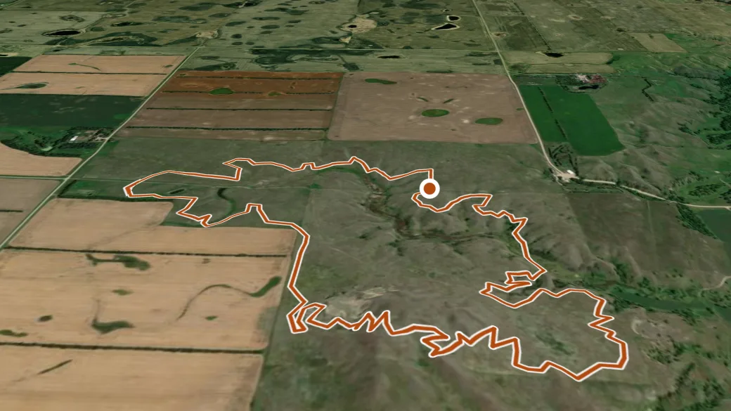 3-D terrain view of Black Butte