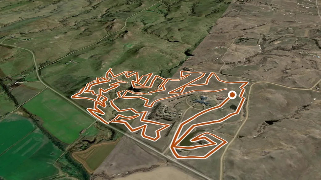3-D terrain view of RadAcademy Loop