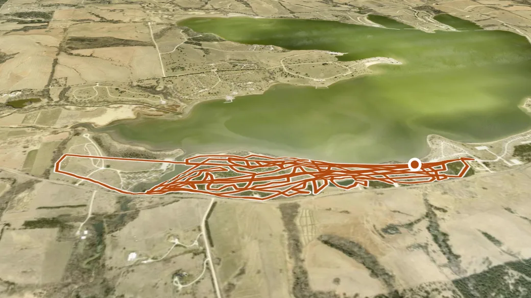 3-D terrain view of Southwest Trail