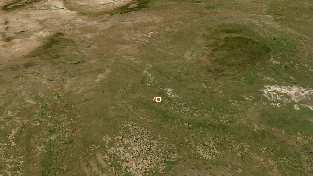 3-D terrain view of Smiley Canyon Loop Trail