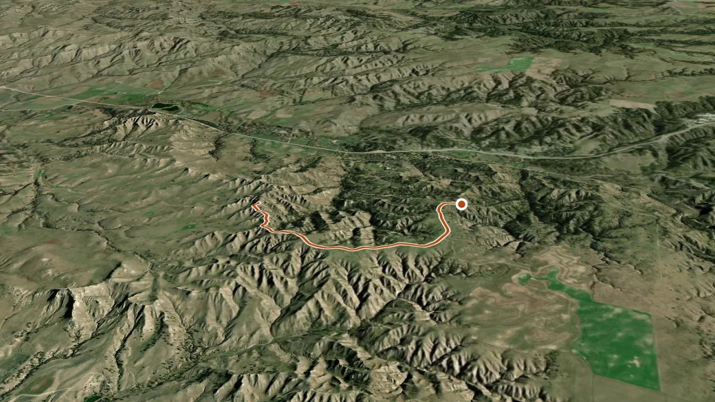 3-D terrain view of Pine Ridge B