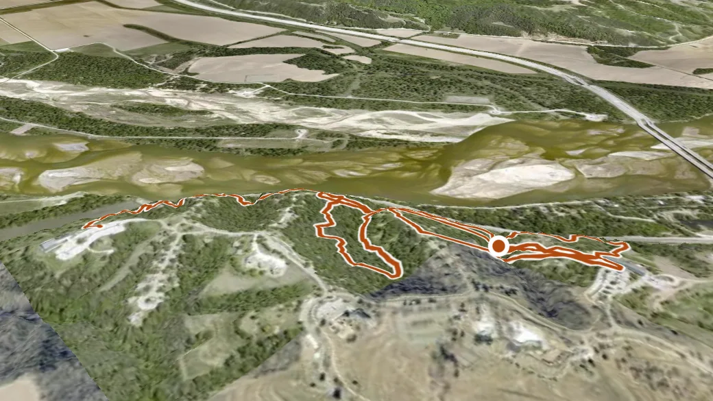 3-D terrain view of Rail Road Trail