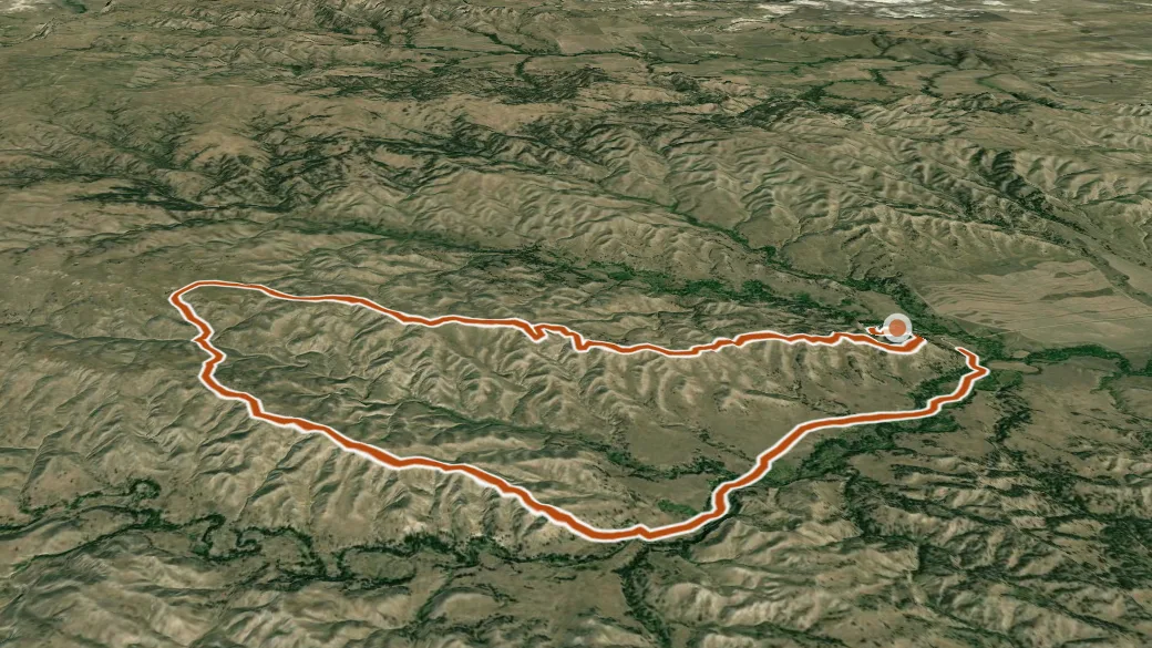 3-D terrain view of Trooper