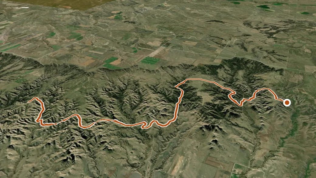 3-D terrain view of Pine Ridge C
