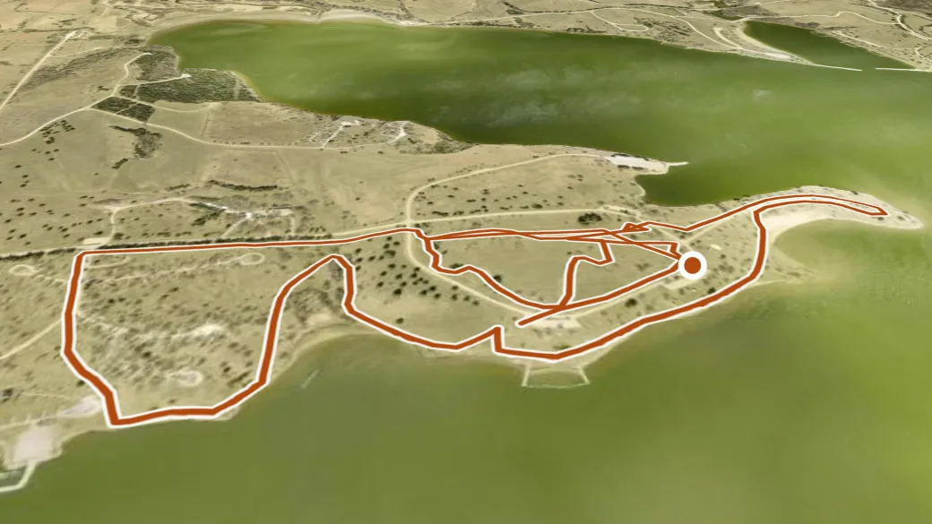 3-D terrain view of Cross Country Trail