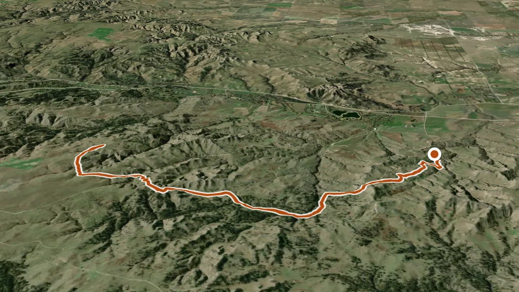 3-D terrain view of Pine Ridge A