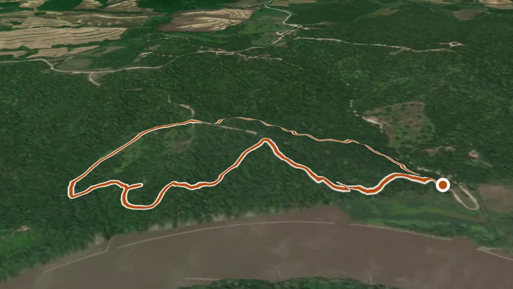 3-D terrain view of History Trail