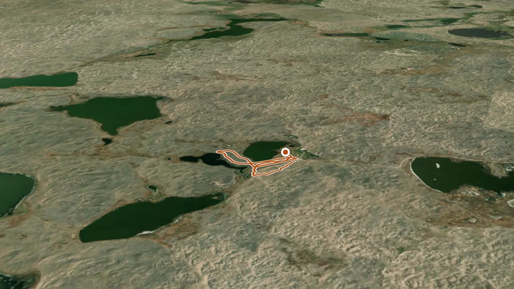 3-D terrain view of Nature Trail