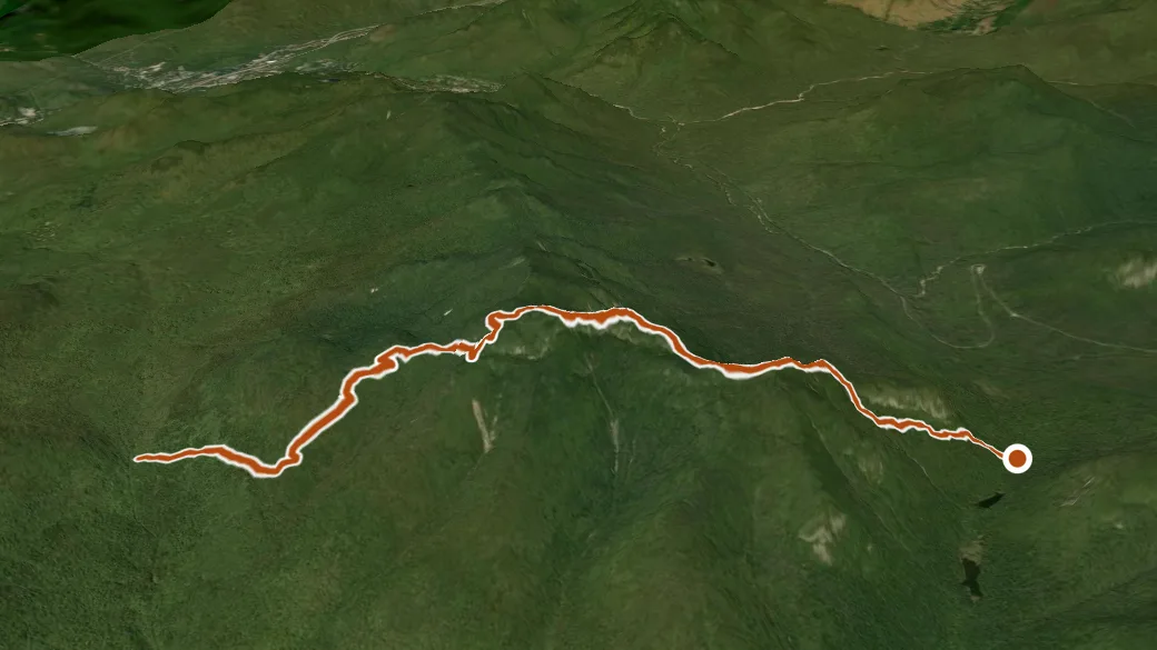 3-D terrain view of Mt Osceola