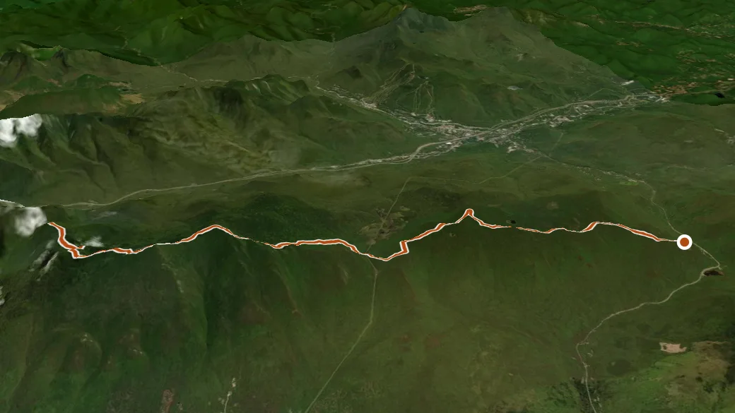 3-D terrain view of Kinsman Ridge