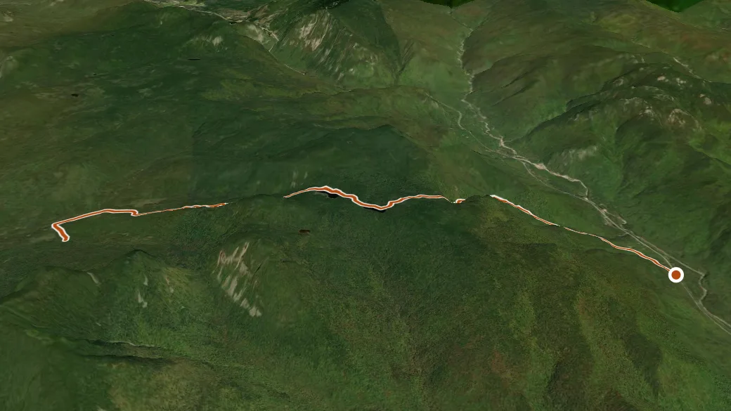 3-D terrain view of Nancy Pond Trail