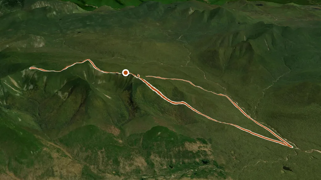 3-D terrain view of Bondcliff