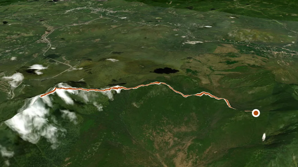 3-D terrain view of Garfield Ridge