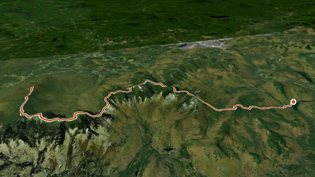 3-D terrain view of Kilkenny Ridge