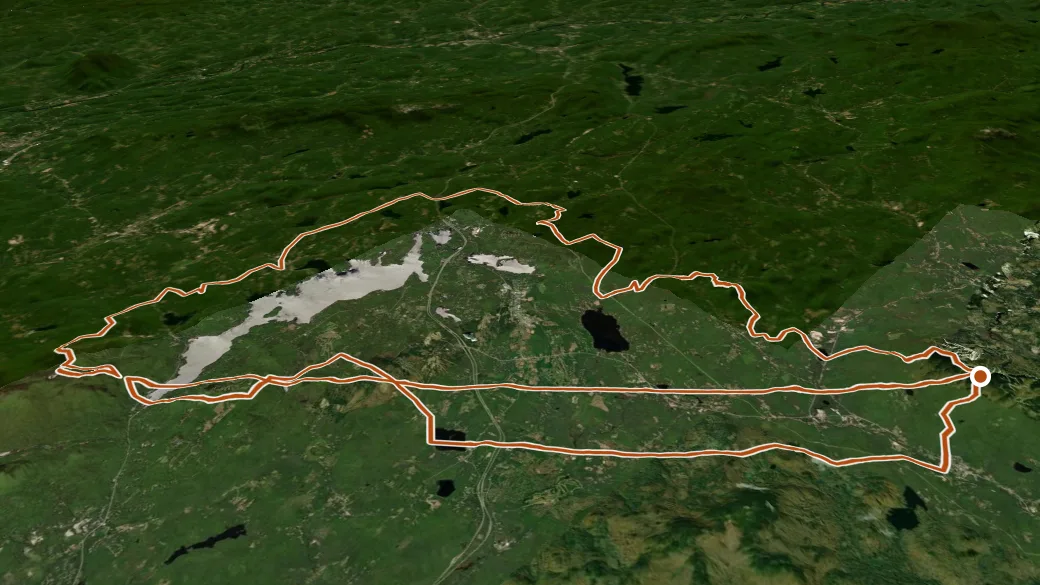 3-D terrain view of Sunapee-Ragged-Kearsarge Greenway