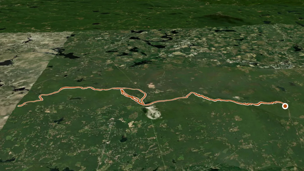 3-D terrain view of Wapack Trail