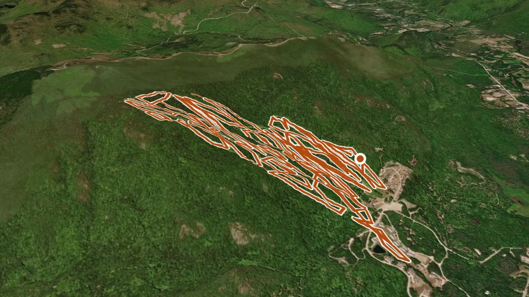 3-D terrain view of (closed)