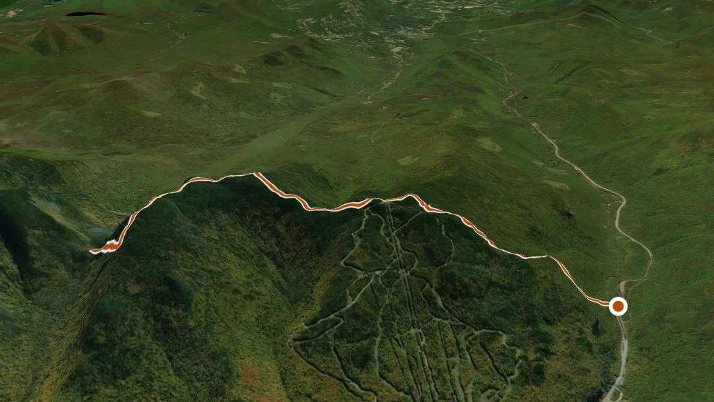 3-D terrain view of Wildcat Ridge