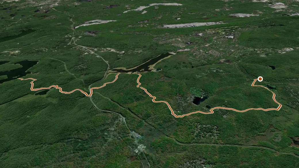 3-D terrain view of Highlands