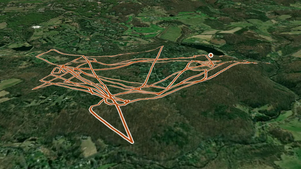 3-D terrain view of Unknown